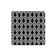 Black And White Pattern Square Magnet