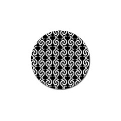 Black And White Pattern Golf Ball Marker