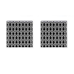 Black And White Pattern Cufflinks (square)