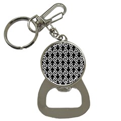 Black And White Pattern Bottle Opener Key Chains by Valentinaart