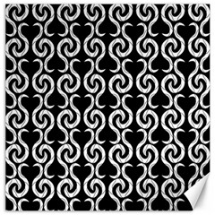 Black And White Pattern Canvas 12  X 12  