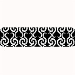 Black And White Pattern Large Bar Mats by Valentinaart