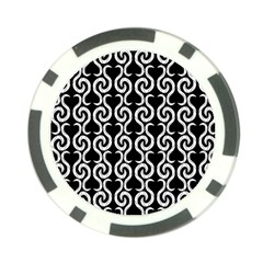 Black And White Pattern Poker Chip Card Guards