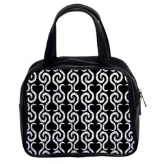 Black And White Pattern Classic Handbags (2 Sides) by Valentinaart