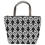 Black and white pattern Bucket Bags Front