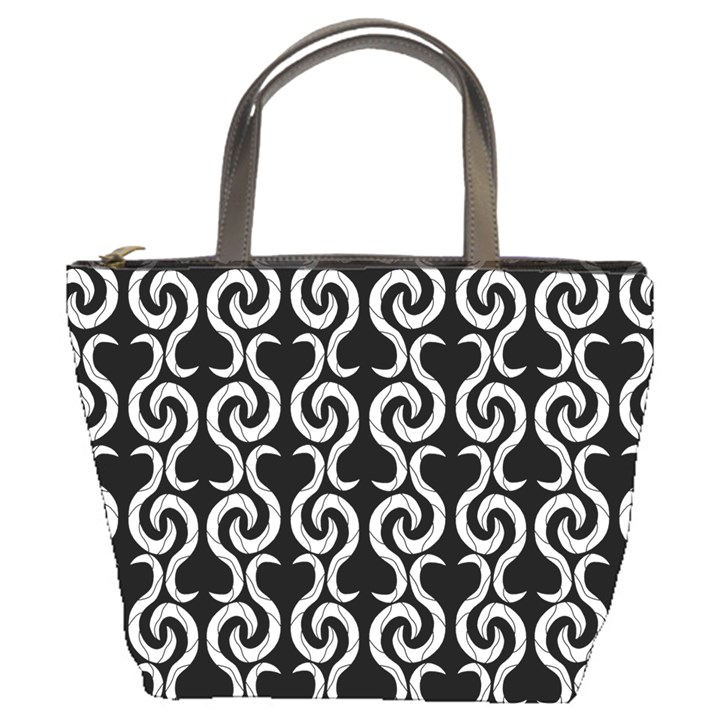 Black and white pattern Bucket Bags