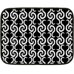 Black And White Pattern Fleece Blanket (mini)