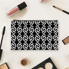 Black And White Pattern Cosmetic Bag (medium)  by Valentinaart