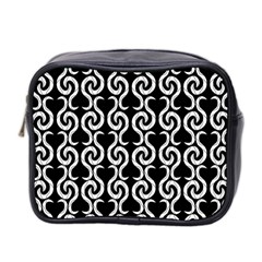 Black And White Pattern Mini Toiletries Bag 2-side