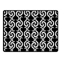 Black And White Pattern Fleece Blanket (small)