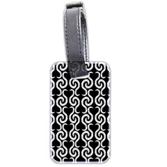 Black And White Pattern Luggage Tags (two Sides) by Valentinaart