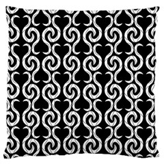 Black And White Pattern Large Cushion Case (one Side) by Valentinaart