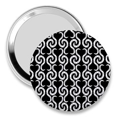 Black And White Pattern 3  Handbag Mirrors by Valentinaart