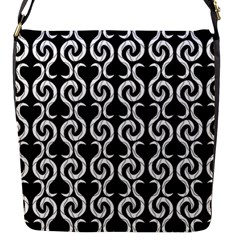 Black And White Pattern Flap Messenger Bag (s) by Valentinaart