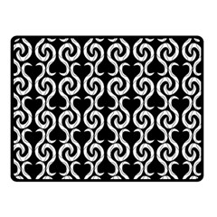 Black And White Pattern Double Sided Fleece Blanket (small) 