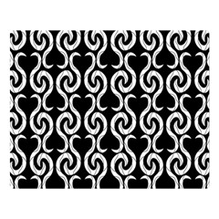 Black And White Pattern Double Sided Flano Blanket (large) 