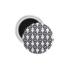 White And Black Elegant Pattern 1 75  Magnets