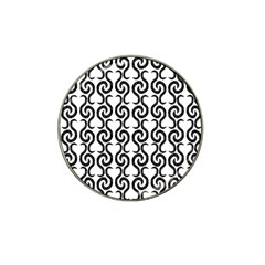 White And Black Elegant Pattern Hat Clip Ball Marker (4 Pack) by Valentinaart