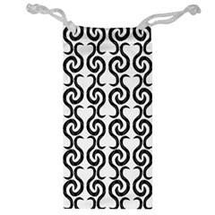 White And Black Elegant Pattern Jewelry Bags