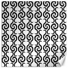 White And Black Elegant Pattern Canvas 12  X 12  