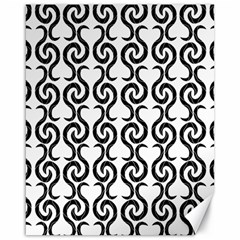 White And Black Elegant Pattern Canvas 16  X 20  