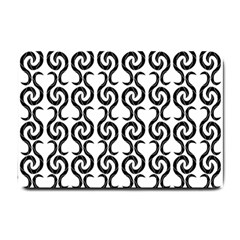 White And Black Elegant Pattern Small Doormat 