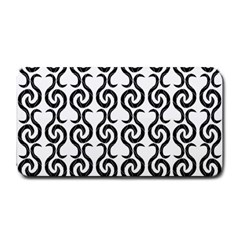 White And Black Elegant Pattern Medium Bar Mats by Valentinaart