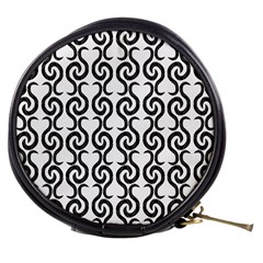 White And Black Elegant Pattern Mini Makeup Bags