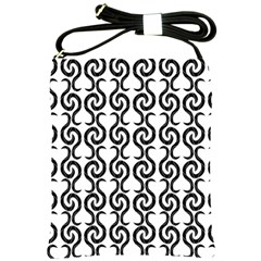 White And Black Elegant Pattern Shoulder Sling Bags