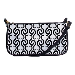 White And Black Elegant Pattern Shoulder Clutch Bags