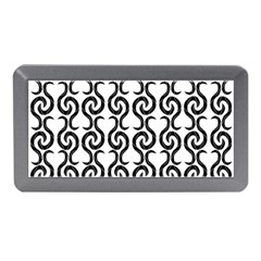 White And Black Elegant Pattern Memory Card Reader (mini) by Valentinaart