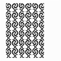 White And Black Elegant Pattern Small Garden Flag (two Sides)