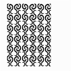 White And Black Elegant Pattern Large Garden Flag (two Sides) by Valentinaart