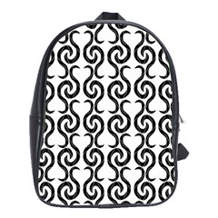 White And Black Elegant Pattern School Bags (xl) 