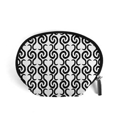 White And Black Elegant Pattern Accessory Pouches (small) 