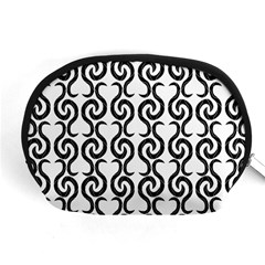 White And Black Elegant Pattern Accessory Pouches (medium) 