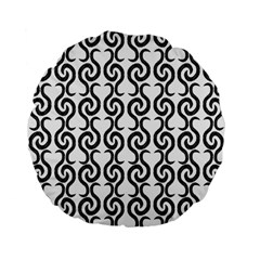 White And Black Elegant Pattern Standard 15  Premium Flano Round Cushions