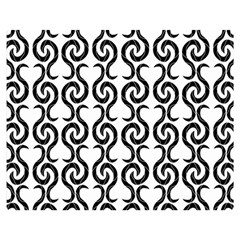 White And Black Elegant Pattern Double Sided Flano Blanket (medium) 