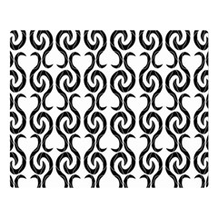 White And Black Elegant Pattern Double Sided Flano Blanket (large) 