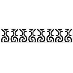 White And Black Elegant Pattern Flano Scarf (large)