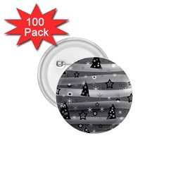 Gray Xmas Magic 1 75  Buttons (100 Pack) 