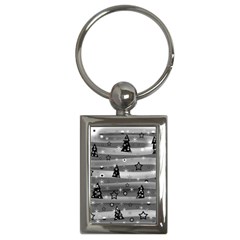 Gray Xmas Magic Key Chains (rectangle)  by Valentinaart