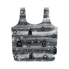 Gray Xmas Magic Full Print Recycle Bags (m)  by Valentinaart