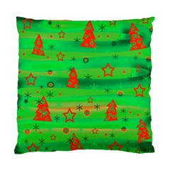 Green Xmas Magic Standard Cushion Case (two Sides) by Valentinaart