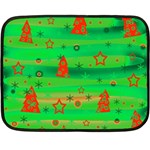 Green Xmas magic Double Sided Fleece Blanket (Mini)  35 x27  Blanket Front