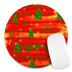 Christmas Magic Round Mousepads by Valentinaart