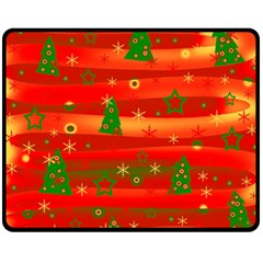 Christmas Magic Double Sided Fleece Blanket (medium)  by Valentinaart