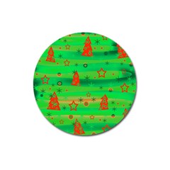 Xmas Magical Design Magnet 3  (round) by Valentinaart