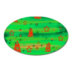 Xmas Magical Design Oval Magnet by Valentinaart