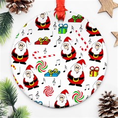 Xmas Song Ornament (round)  by Valentinaart